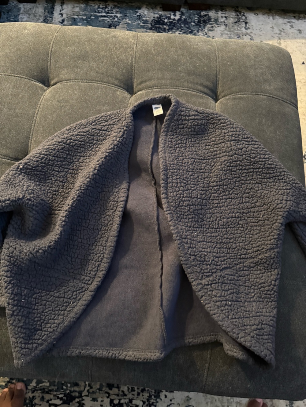 Old Navy Dark Gray Sherpa Pullover